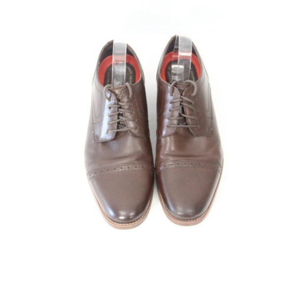 Rockport Mens Dress Shoes sz 12 Brown Leather Brogue Cap Toe Oxford main image 6